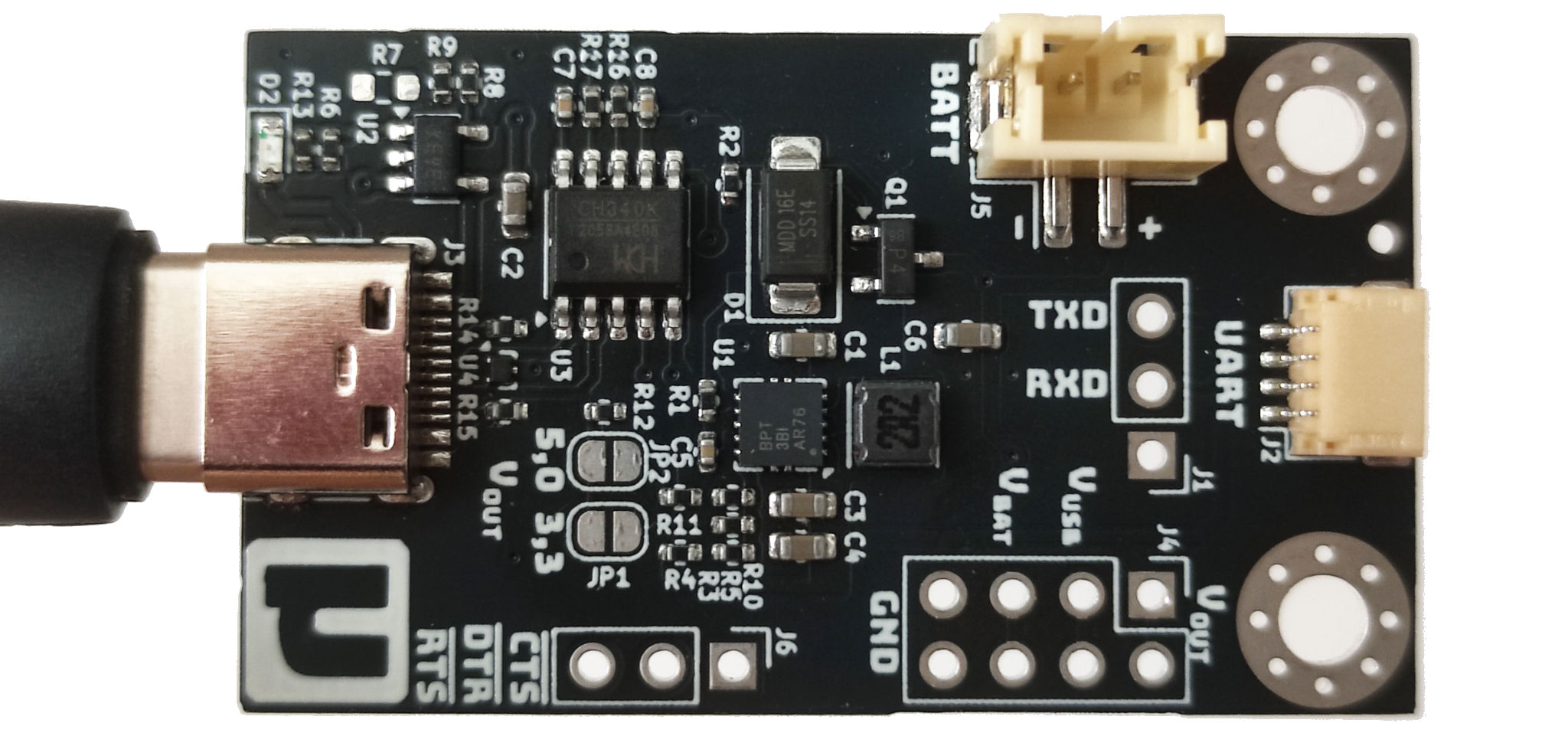 USB-C nabíječka s UART